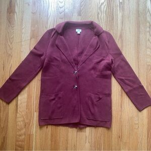 J. Crew 100% Cotton Burgundy Women's Cardigan